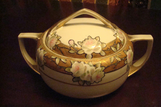 Noritake Nippon covered sugar gold decorations original [170 i]
