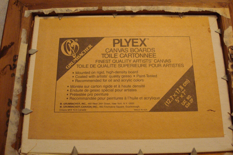 Ceramic flowers in frame on Plyex Grumbacher Canvas Board,wooden frame[passill]