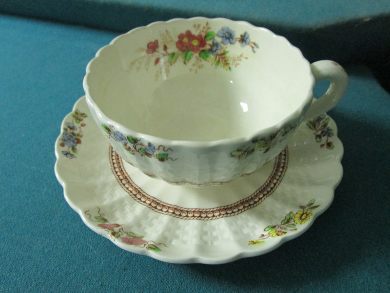 Copeland Spode China cup and saucer Rosalie Pattern,Made in England, S1878 [83]