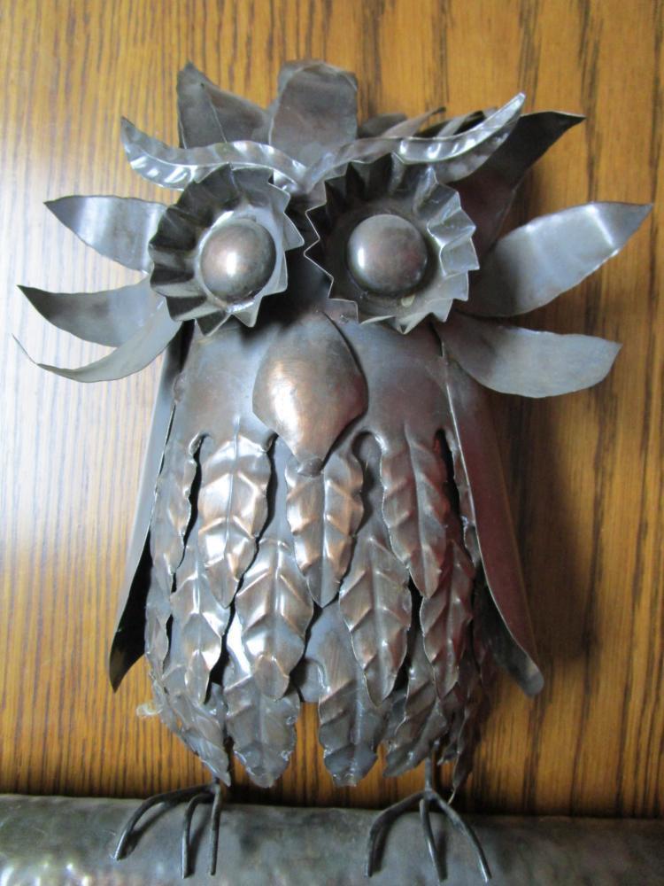 Owl Metal Art Work Sculpture Original