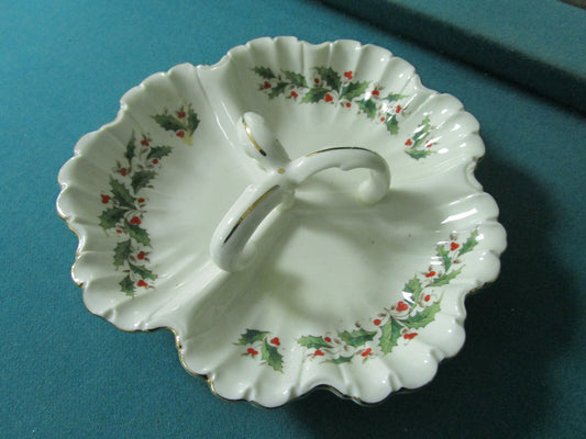 Holly Yuletide (Japan) Christmas Porcelain -Three Parts- Serving Tray [82]