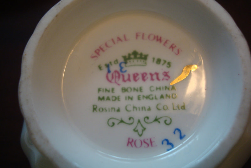Queen's England Cup and Saucer by Rosina,Rose Pattern, Special Flowers [83c]