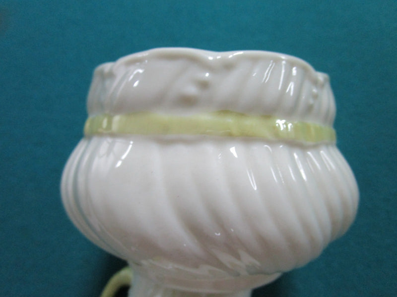 Belleek cremer and sugar yellow rope,  7th mark [*12]