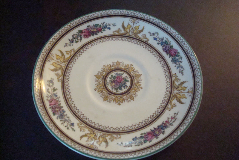 “Wedgwood” cup and saucer, flowers and griffons[a5#3]