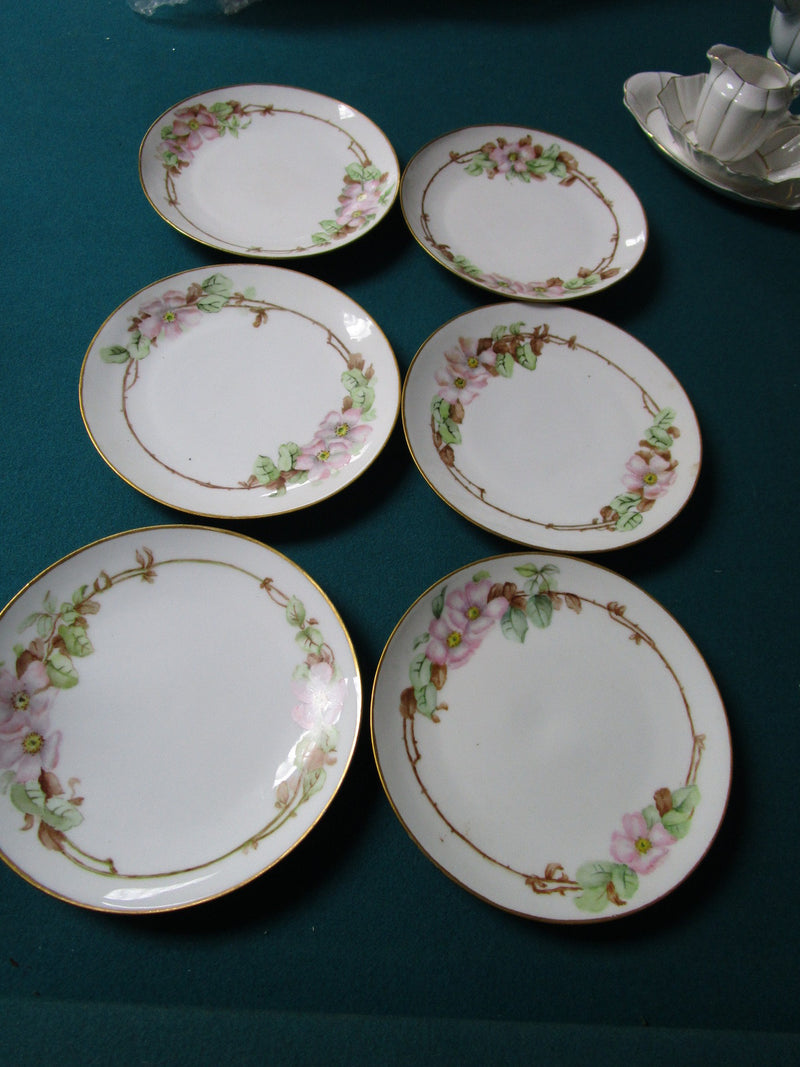Fritz Thomas Porcelain- Rosenthal Germany- 1950 6 Salad Plates 7 1/2" [*CHINRACK