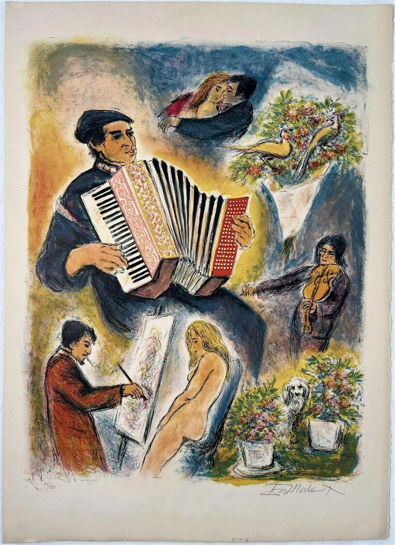 IRA MOSKOWITZ LITHOGRAPH UNFRAMED PENCIL SIGNED PICK1