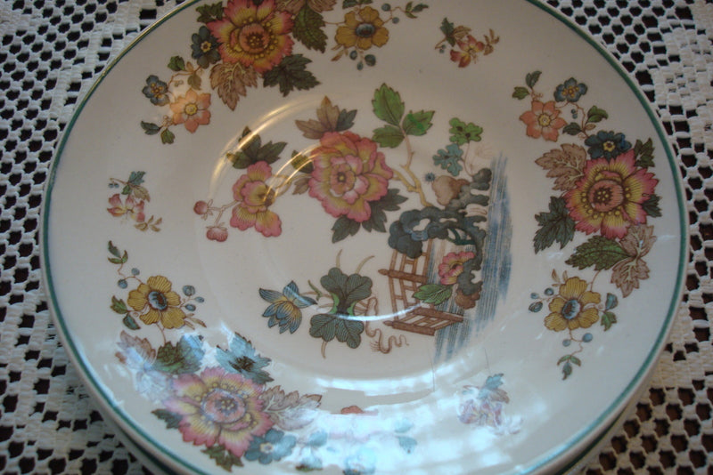“Wedgwood” ENGLAND Eastern Flowers TKD 426 TRIO cup, saucer & cake plate [A5#13]