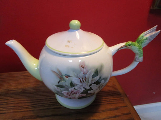Lena Liu Hummingbirds And Lillies Teapot Teleflora Gift[TP7]^^