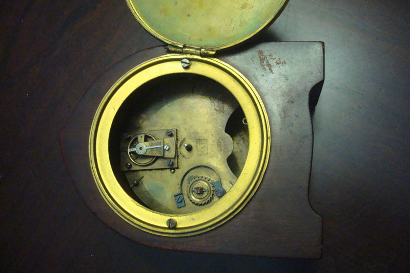 H & H France Wooden Case Antique C1910s, Clock, Needs Maintenance[2*]