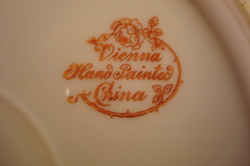 Antique Vienna Austria Red Grapes Green Leaves Signed Curio Plate [*#193]