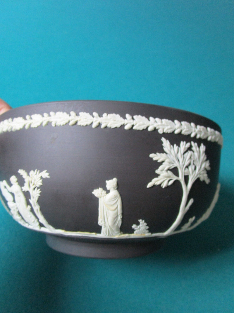 “Wedgwood” Black Solid Jasper Ware SACRIFICIAL BOWL ^^