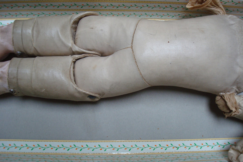 1950S K & R, Kämmer & Reinhardt, shoulder head compo, jointed, leather body, 23"