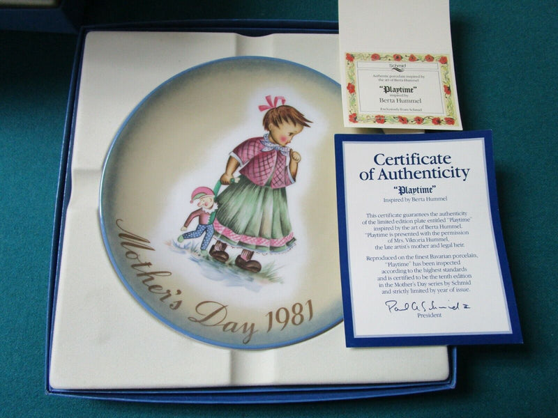Goebel Bertha Hummel Mother’s Day Plates 1980/81/82/83/85/86/87/88/89 Newpick 1