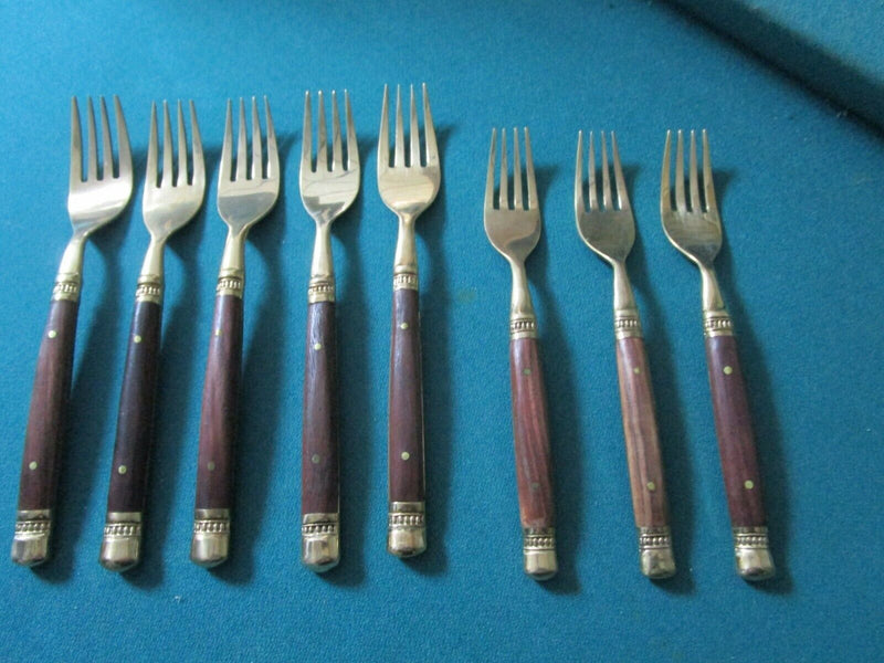 THAILAND FLATWARE BRASS AND WOODEN HANDLE BROWN AND GREEN PICK 1