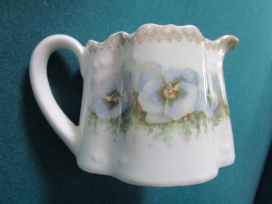 Antique Z S & Co Bavaria Zeh, Scherzer Violets Creamer [50f]