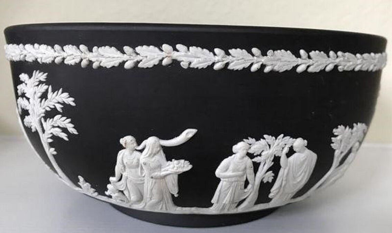 “Wedgwood” Black Solid Jasper Ware SACRIFICIAL BOWL ^^
