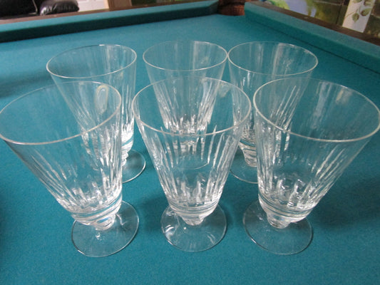 Fostoria 6 Crystal Goblets/Ice Tea Cups, Very Good Condition, 6 1/2" Tall