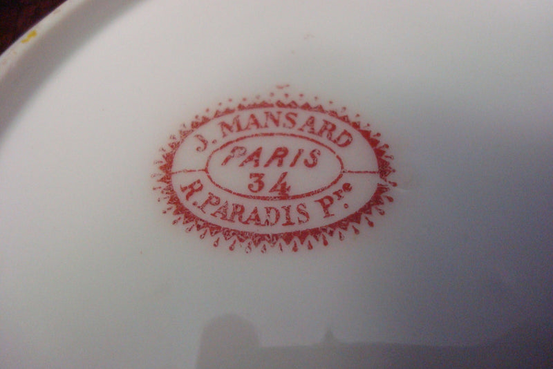 J. MANSARD Paris, 34 RUE PARADIS, France,  CUP & SAUCER[a5#10]