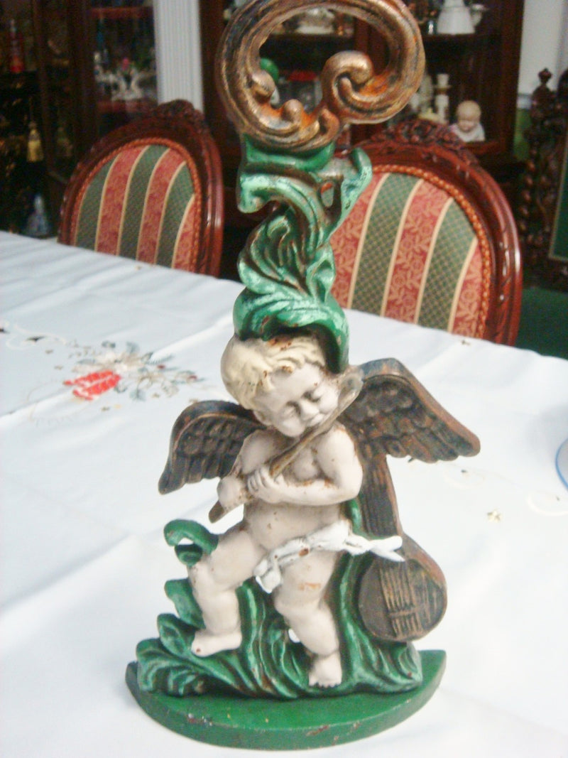 Iron door stopper in rustic iron , 16" tall [8]