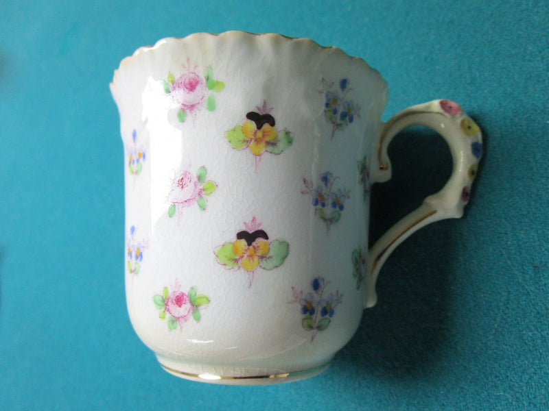 Royal Stafford England Forget Me Not Floral  Cup And Saucer [95j]