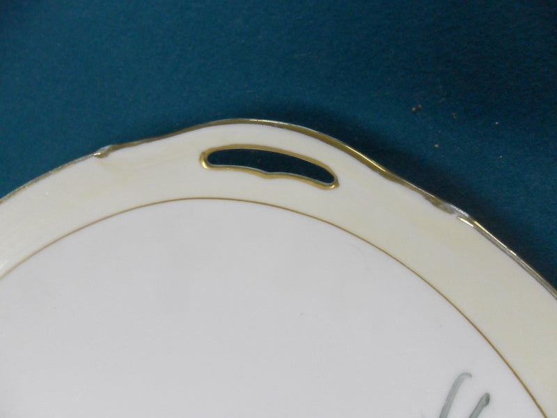 Nippon, Japan,  Floral Tray 2 Handles 9 3/4" Roses And Gold ^^