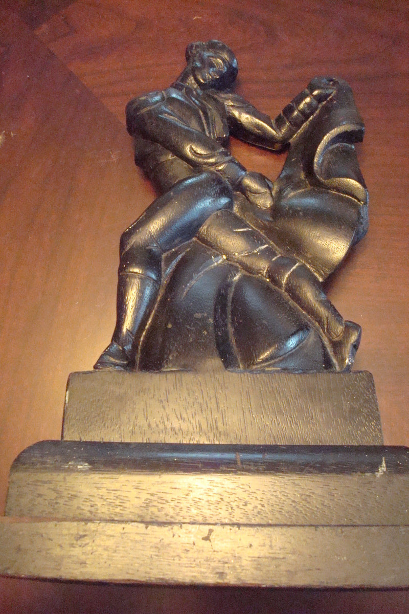 YASHA HEIFETZ 1960s Walnut hand carved Art Deco lamp -base- "Matador" original