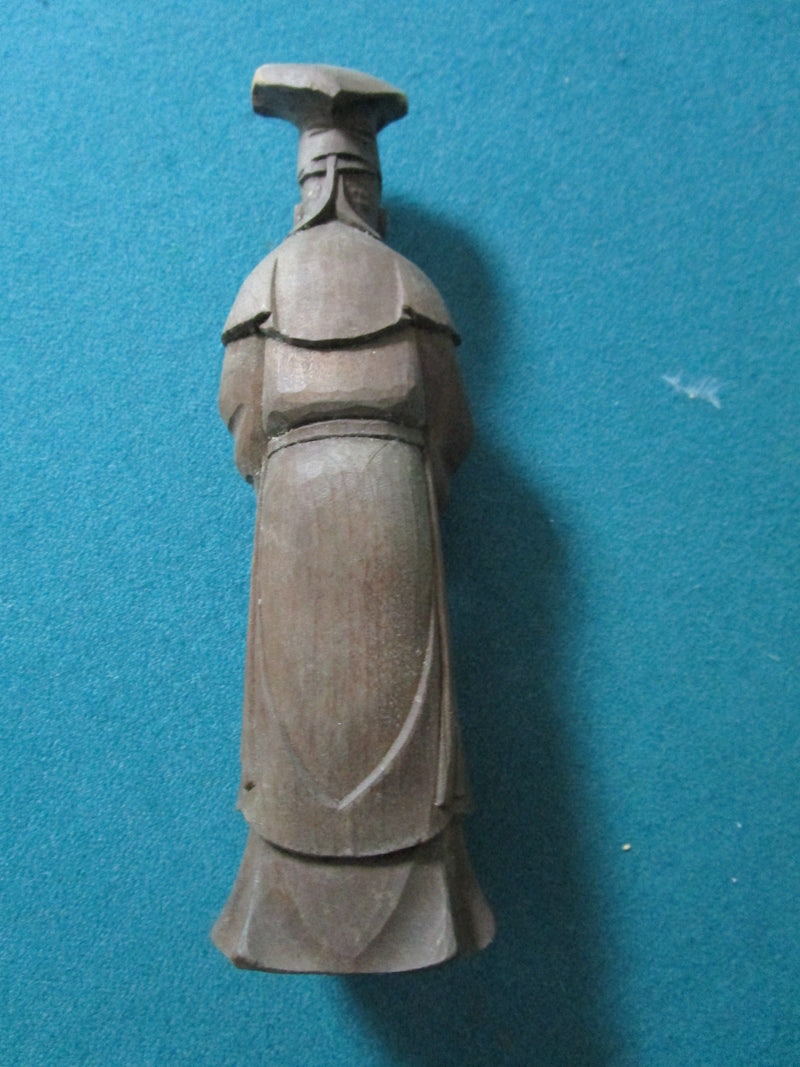 Antique Chinese CHESS wooden carved figurines man and woman [a*7]