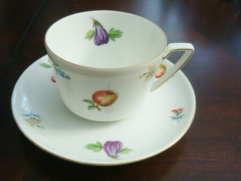 Eschenbach Baronet Germany  "Florence" Pattern Cup/ Saucer Fruit Decorations[74]