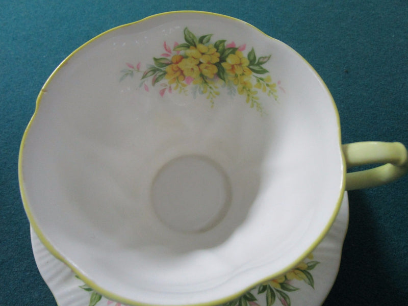 Royal Albert Blossom Time  Laburnum England Floral Cup And Saucer [65]
