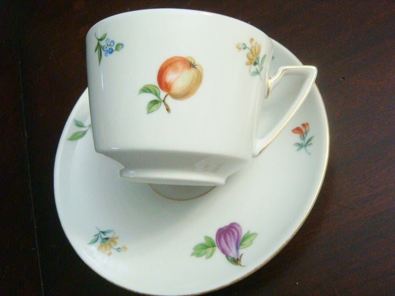 Eschenbach Baronet Germany  "Florence" Pattern Cup/ Saucer Fruit Decorations[74]