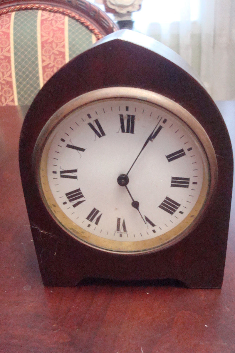 H & H France Wooden Case Antique C1910s, Clock, Needs Maintenance[2*]