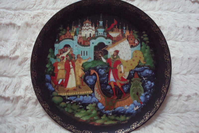 Russian Leyends Collector Plate "Sadko" with certs, no original box ^^