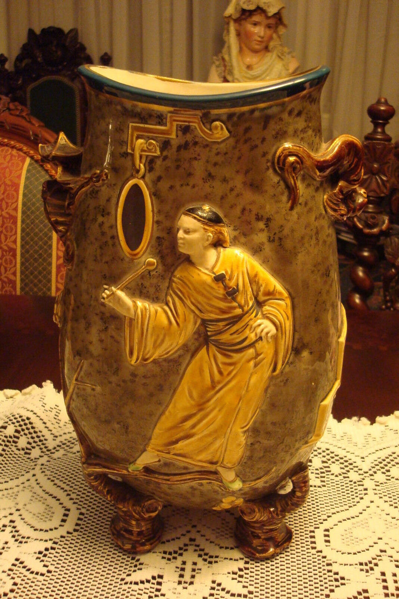 Hautin Boulenger HB & Cie Choisy-le-Roi Faience Japonesque Vase 19th Century