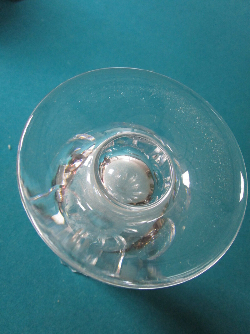 Cut Czech Bohemian Lead Crystal Vase combination of thumbprints & flowers BEAUTY