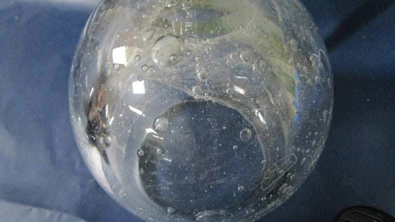 DEEBLE Signed Clear Bubble Glass Bowl / Vase 5 X 6" [aC]