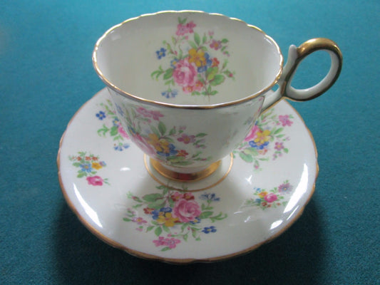 DELPHINE ENGLAND FLORAL TEA CUP AND SAUCER  [65]