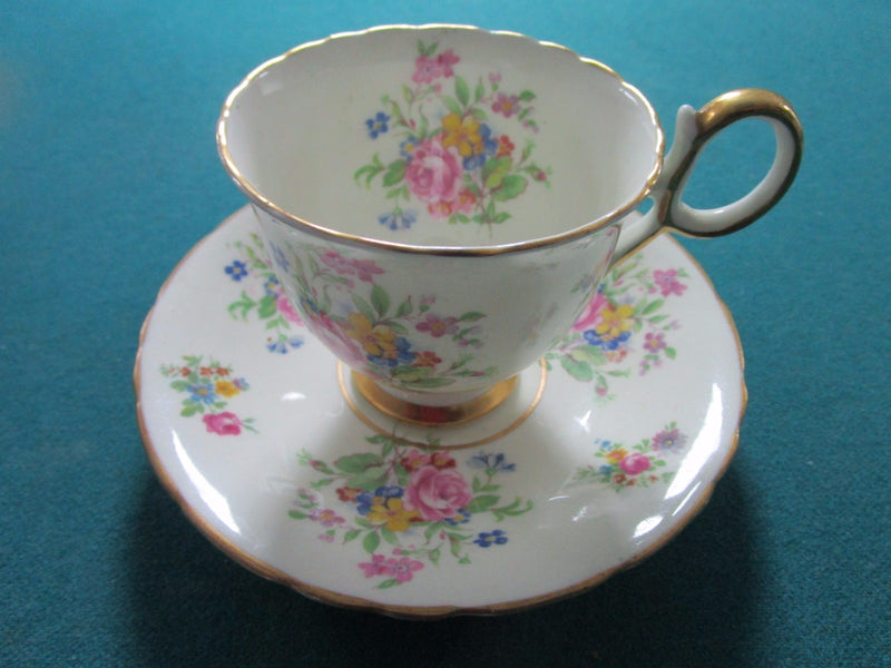 DELPHINE ENGLAND FLORAL TEA CUP AND SAUCER  [65]