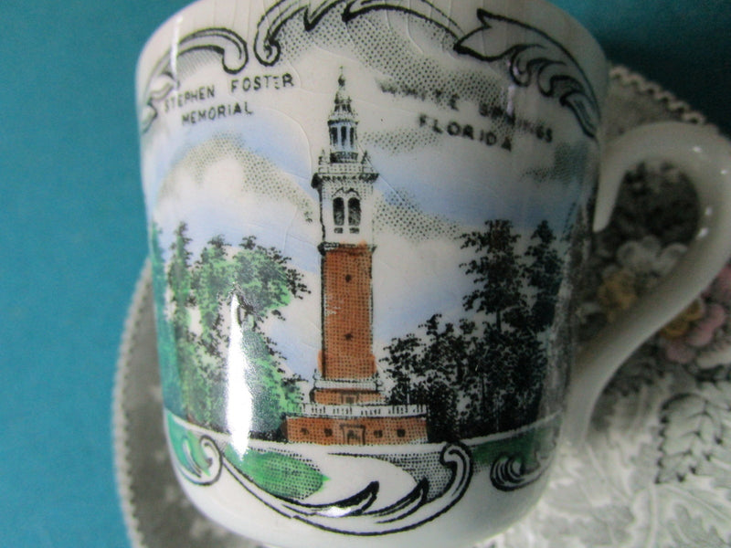 Adams Jonroth England Souvenir Cup And Saucer "Stephen Foster" Memorial [60b]
