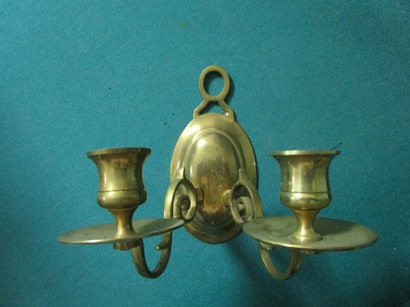 SCONCE CANDLE GOLDER BRASS WALL MOUNTED 6X 6"