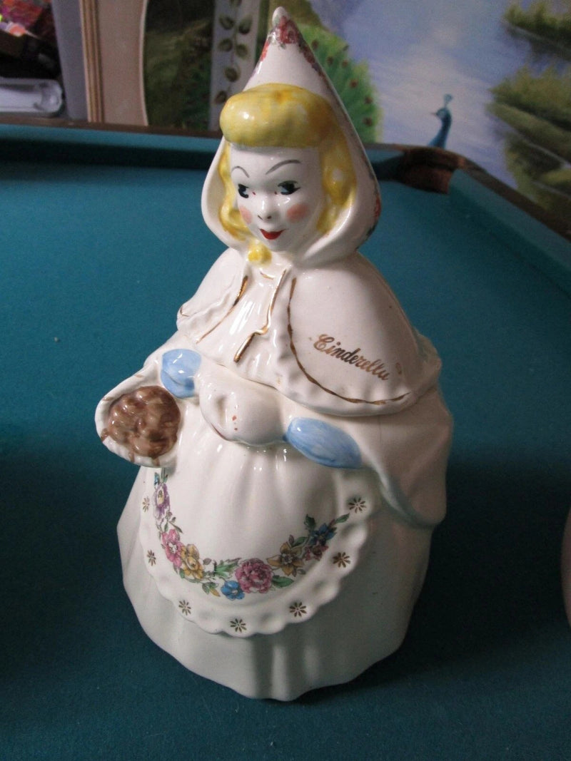 Metlox Cookie Jar Cinderella- Vintage Pottery 1950s[a*5]