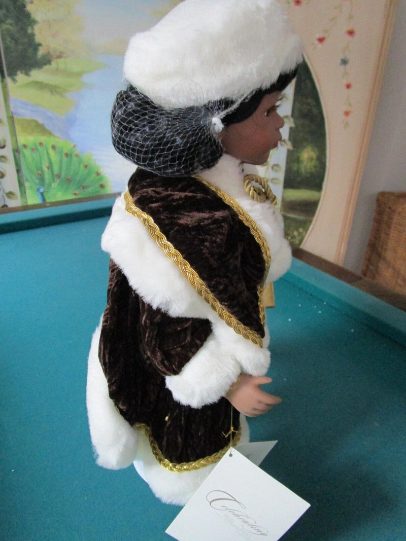 1990s Christmas around the World Doll 18" DIONE African American Doll NIB