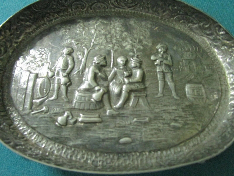 Victorian" DERBY" SP Co. England, Asthetic Bridal  silverplate tray hammered