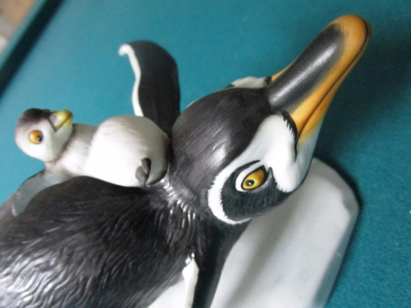Franklin Mint "Whee!!" Group Figurine Playful Penguins