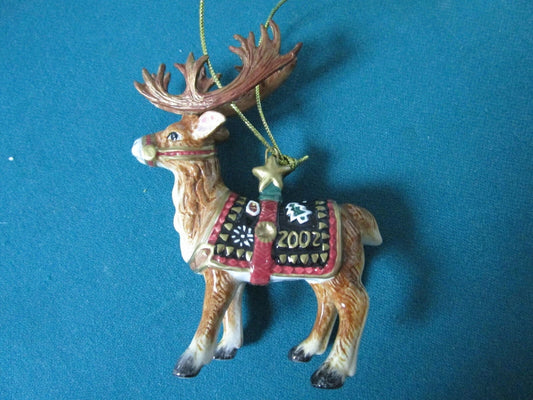 CHRISTMAS HOLIDAY ORNAMENTS TIN EGG FITZ & FLOYD REINDEER SANTA KITTIES ^^