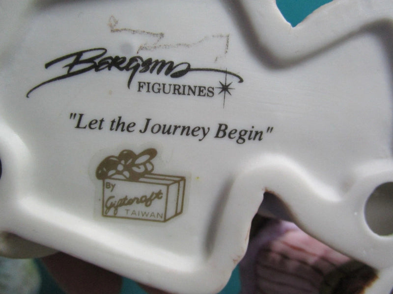 BERGSMA PAIR OF FIGURINES 7" ONE NIB "LET THE JOURNEY BEGIN - "MOM'S LOVE" orig