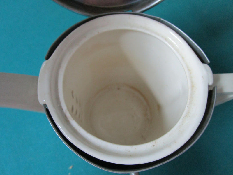 P.B.B. England Aluminum Coffee Maker Pot With Ceramic Insert 9 X 7"[Tp6]