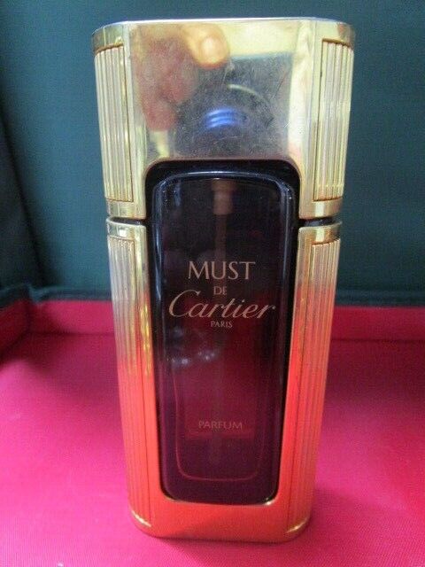 PERFUME METAL GOLDEN EMPTY CASES TIFFANY - SHALIMAR- MUST DE CARTIER PICK1