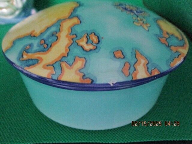 TIFFANY TAUK TRINKET BOX WORLD DISCOVERY 5" [80B]