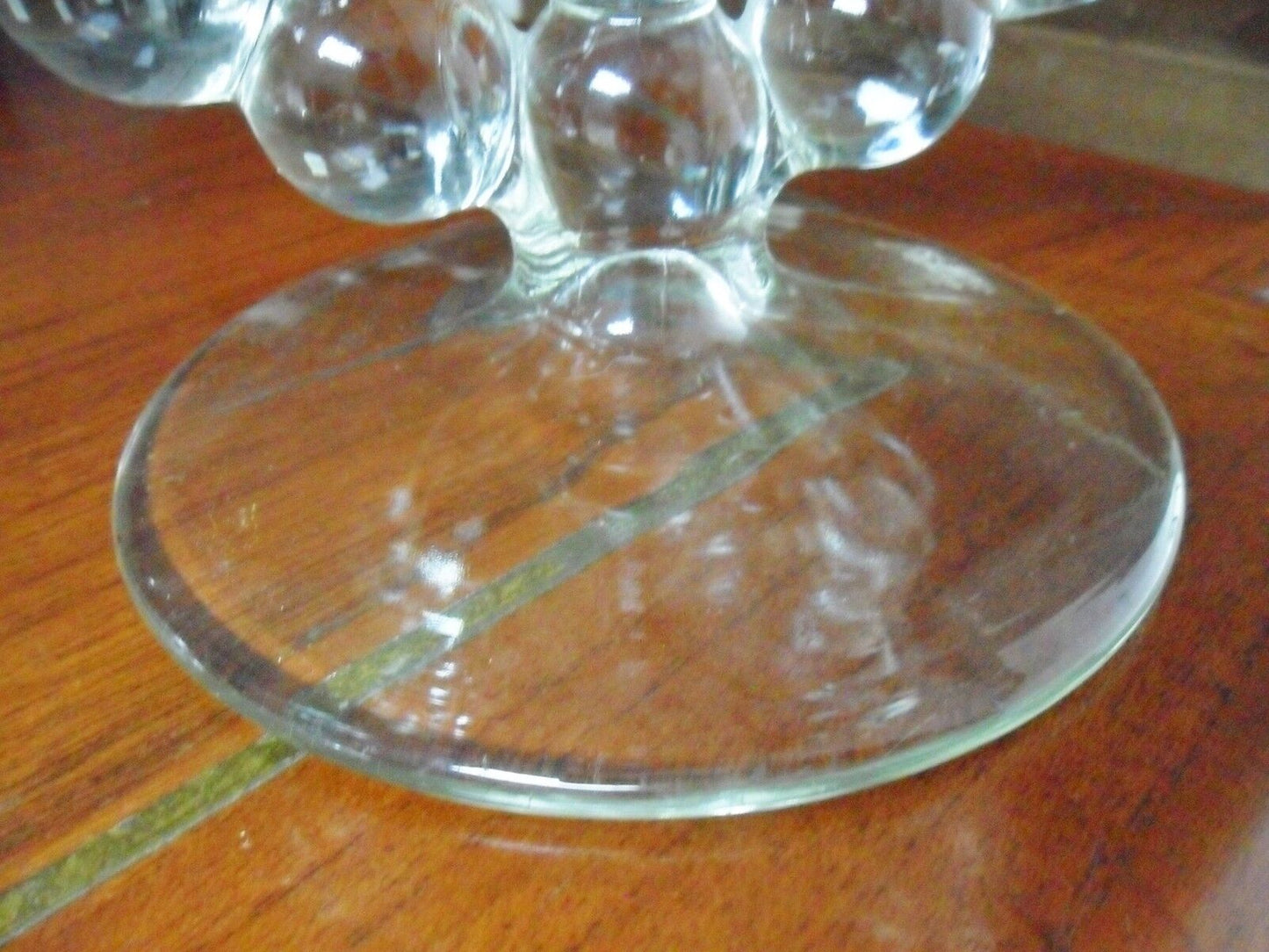 Vintage Double Candle Holder Paden City Glass  Alexander pattern RARE