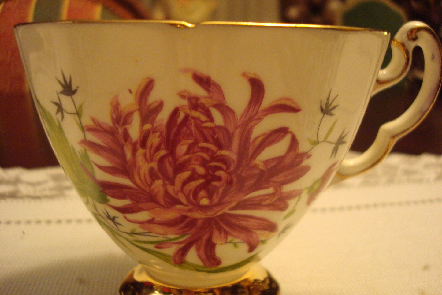 Adderley made in England TEA TIME cup and saucer decorated with Dandalions [80h]